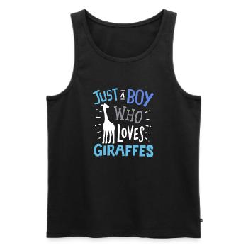 Giraffen Giraffe - Männer Premium Bio Tank Top - Schwarz - Vorne - Michal (187cm)