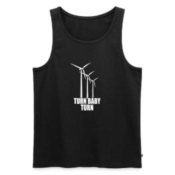 Wind wheel Turn Baby Turn Wind Power Electricity Renewable - Men's Premium Organic Tank Top - black - Front - AI Model Male 178 light (178cm)