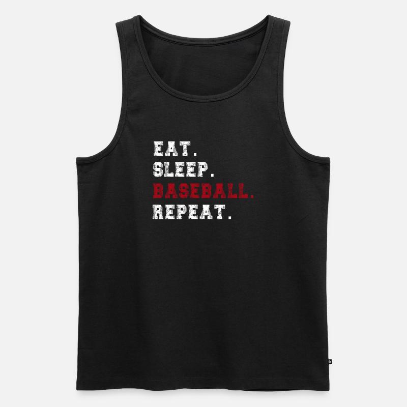 Baseball - Männer Premium Bio Tank Top - Schwarz