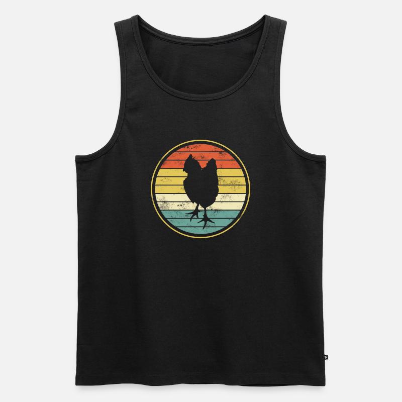 Huhn Hühner - Männer Premium Bio Tank Top - Schwarz