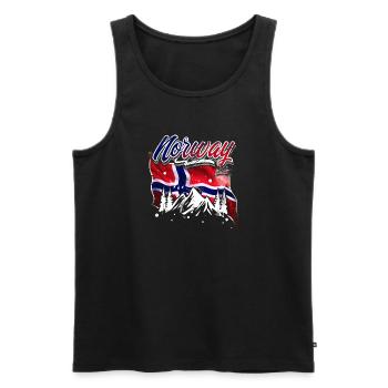 Norway - Men's Premium Organic Tank Top - black - Front - AI Model Male 178 light (178cm)