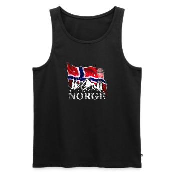 Norway - Men's Premium Organic Tank Top - black - Front - AI Model Male 178 light (178cm)