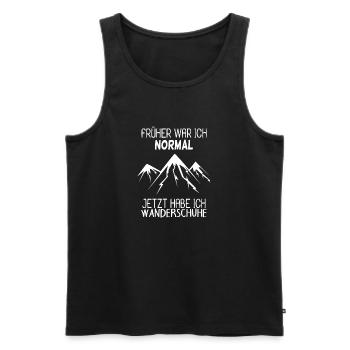 Wandern Bergsteiger - Männer Premium Bio Tank Top - Schwarz - Vorne - Michal (187cm)