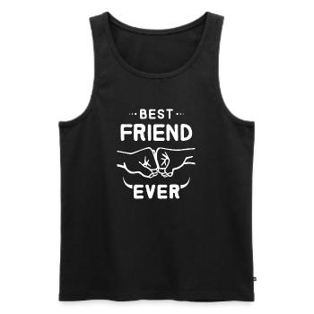 Best Friend Ever BFF Fist Bump Faust logo cool - Débardeur bio Premium Homme - noir - Devant - AI Model Male 178 light (178cm)