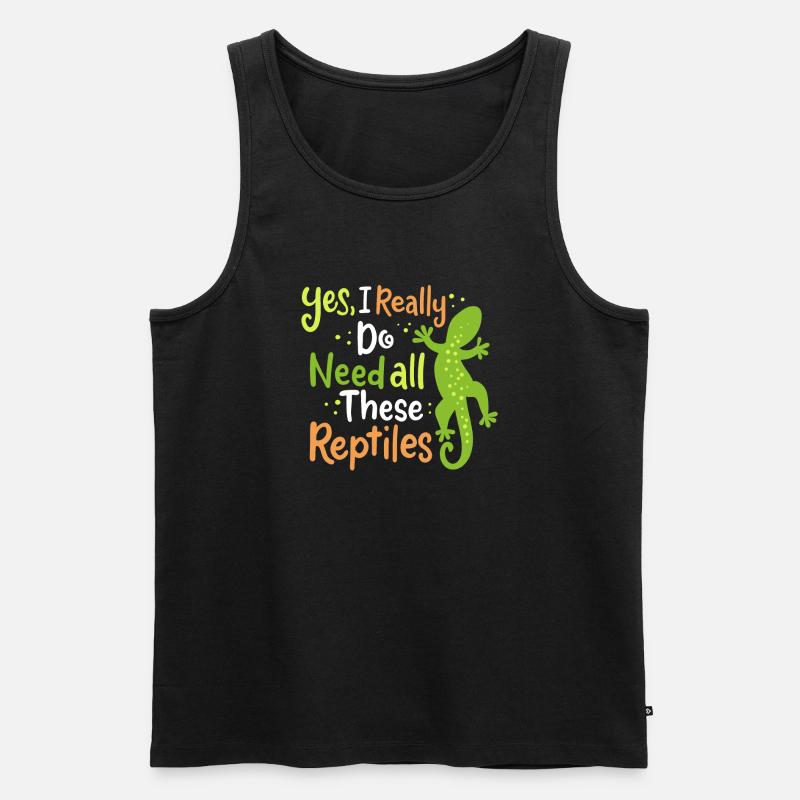 Reptil Eidechse Herpetologe - Männer Premium Bio Tank Top - Schwarz