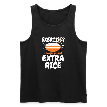 Riz Extra Riz Cuisine Philippine - Débardeur bio Premium Homme - noir - Devant - Michal (187cm)