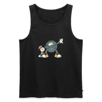 Dabbing Boulekugel Petanque Outfit für Bouler - Männer Premium Bio Tank Top - Schwarz - Vorne - Michal (187cm)