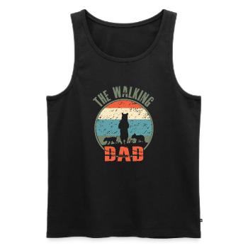 Le père de La Walking - Débardeur bio Premium Homme - noir - Devant - Michal (187cm)