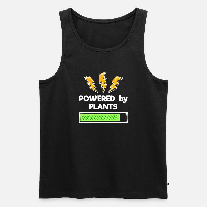 Umweltbewusst Vegan Statement - Männer Premium Bio Tank Top - Schwarz