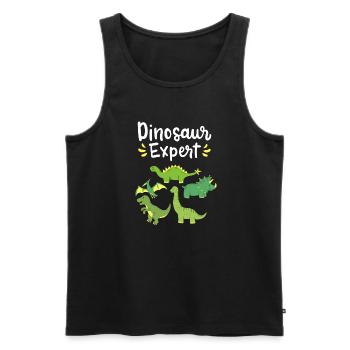 Paleontologist Dinosaurs - Men's Premium Organic Tank Top - black - Front - AI Model Male 178 light (178cm)