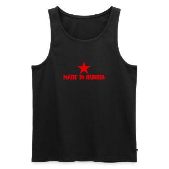 Made In Russia - Männer Premium Bio Tank Top - Schwarz - Vorne - AI Model Male 178 light (178cm)