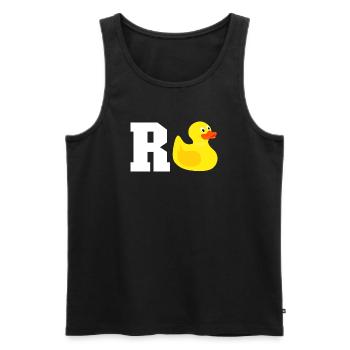 Rente - Männer Premium Bio Tank Top - Schwarz - Vorne - Michal (187cm)