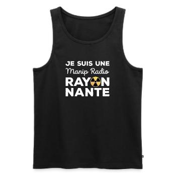 Je suis une manip radio rayonnante Radiologie - Débardeur bio Premium Homme - noir - Devant - Michal (187cm)