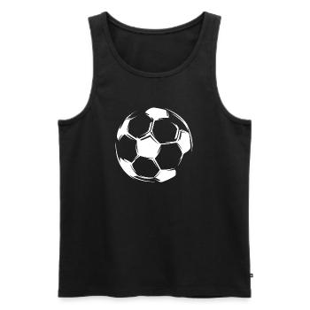 fußball soccer team symbol present Ball Logo icon - Männer Premium Bio Tank Top - Schwarz - Vorne - Michal (187cm)