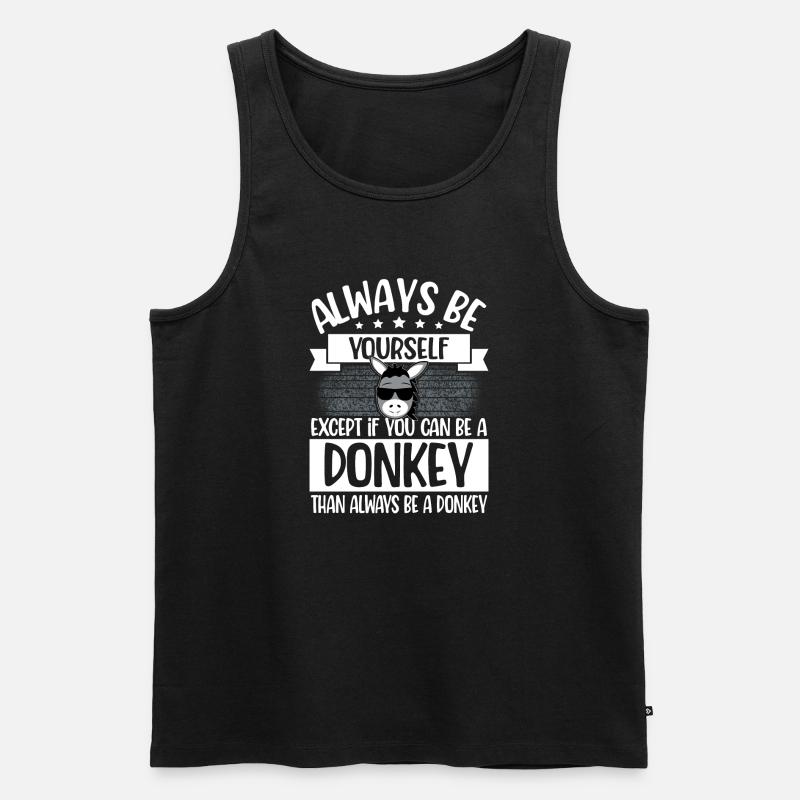 Esel - Männer Premium Bio Tank Top - Schwarz
