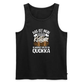 Quokka - Männer Premium Bio Tank Top - Schwarz - Vorne - AI Model Male 178 light (178cm)
