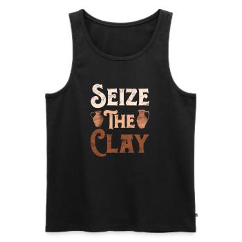 Pottery Pottery Pottery Pottery Pottery - Men's Premium Organic Tank Top - black - Front - AI Model Male 178 light (178cm)