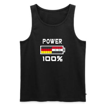 Deutschland und Syrien Power 100% - Männer Premium Bio Tank Top - Schwarz - Vorne - AI Model Male 178 light (178cm)