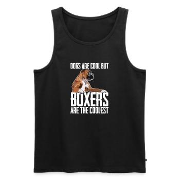 Boxer Dog Dogs Are Cool But Boxers Are Coolest - Men's Premium Organic Tank Top - black - Front - Michal (187cm)