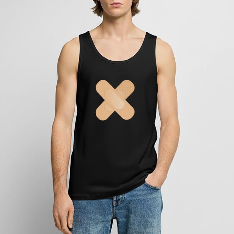 Dispositif de fixation croisé comme élément de conception Débardeur bio Premium Homme