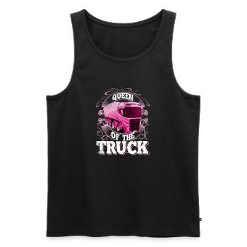lkw Fahrerin - Männer Premium Bio Tank Top - Schwarz - Vorne - Michal (187cm)
