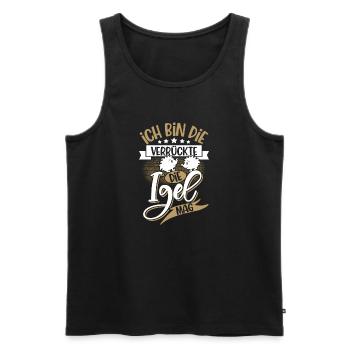 Igel - Männer Premium Bio Tank Top - Schwarz - Vorne - Michal (187cm)