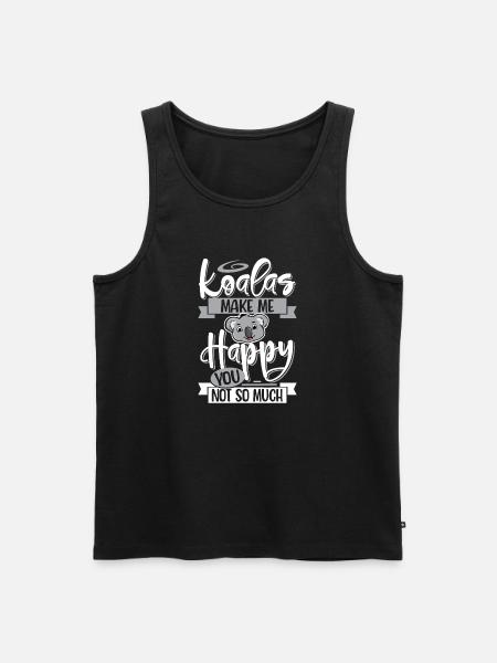 Koala - Männer Premium Bio Tank Top - Schwarz