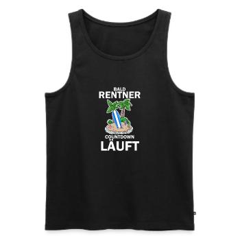 Rentner Countdown - Männer Premium Bio Tank Top - Schwarz - Vorne - Michal (187cm)