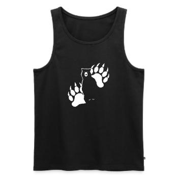 Ours Grizzli - Débardeur bio Premium Homme - noir - Devant - AI Model Male 178 light (178cm)