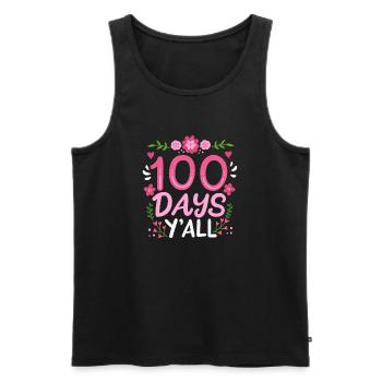 100 Tage Schule Lehrer Schüler - Männer Premium Bio Tank Top - Schwarz - Vorne - Michal (187cm)