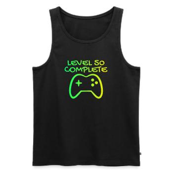 50. Geburtstag Level 50 Complete - Männer Premium Bio Tank Top - Schwarz - Vorne - Michal (187cm)