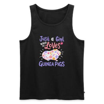 Meerschweinchen Meerschweinchen-Liebhaber - Männer Premium Bio Tank Top - Schwarz - Vorne - Michal (187cm)