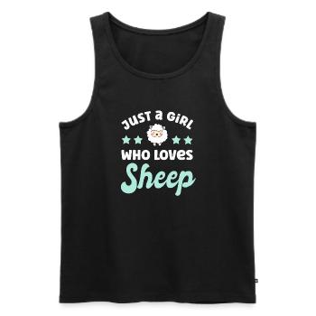 Sheep Sheep - Men's Premium Organic Tank Top - black - Front - AI Model Male 178 light (178cm)