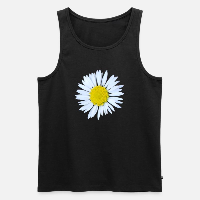 Gänseblümchen - Männer Premium Bio Tank Top - Schwarz