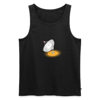 Satellite dish as a design element - Men's Premium Organic Tank Top - black - Front - AI Model Male 178 light (178cm)