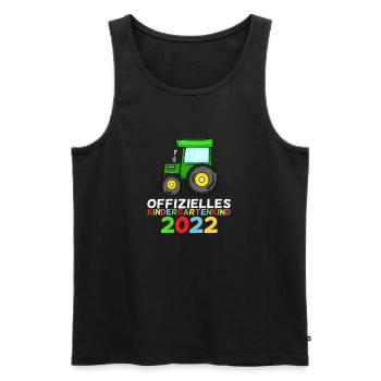 Kindergarten 2022 Traktor Geschenk - Männer Premium Bio Tank Top - Schwarz - Vorne - Michal (187cm)