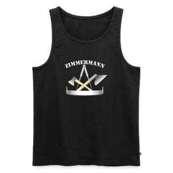 Zunftzeichen der Zimmermänner - Männer Premium Bio Tank Top - Schwarz - Vorne - AI Model Male 178 light (178cm)