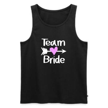 Team Bride - Men's Premium Organic Tank Top - black - Front - Michal (187cm)
