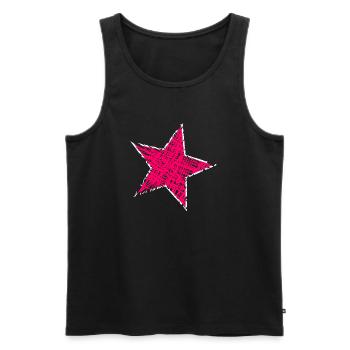 STERN. STERNE. STERN. STERNE. FEST. JAHRESTAG - Männer Premium Bio Tank Top - Schwarz - Vorne - AI Model Male 178 light (178cm)