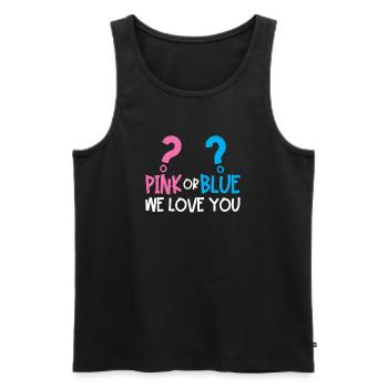 Gender Reveal Party - Männer Premium Bio Tank Top - Schwarz - Vorne - Michal (187cm)
