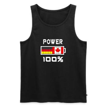 L’Allemagne et le Canada Power 100% - Débardeur bio Premium Homme - noir - Devant - Michal (187cm)