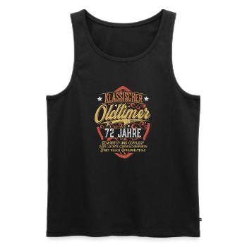 72. Geburtstag Oldtimer - Männer Premium Bio Tank Top - Schwarz - Vorne - Michal (187cm)