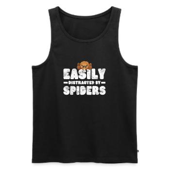 Spinne Vogelspinne - Männer Premium Bio Tank Top - Schwarz - Vorne - AI Model Male 178 light (178cm)