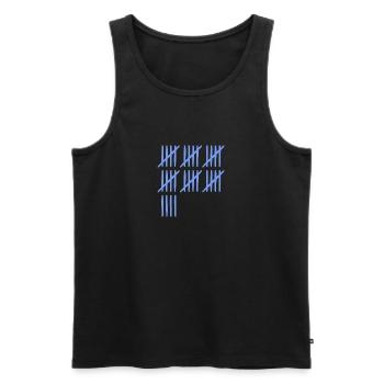34 Geburtstag Strichliste - 34 Jahre alt - Männer Premium Bio Tank Top - Schwarz - Vorne - Michal (187cm)