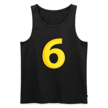 6 gelb - Männer Premium Bio Tank Top - Schwarz - Vorne - Michal (187cm)