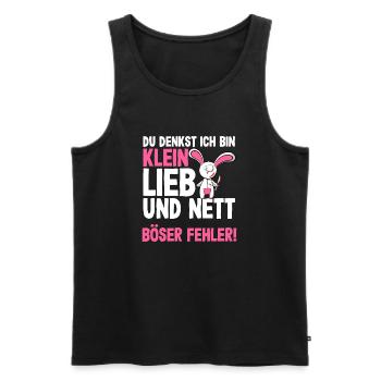 Böses Hasi Klein Lieb Und Nett Halloween Kostüm - Männer Premium Bio Tank Top - Schwarz - Vorne - Michal (187cm)