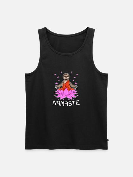 Yoga Namaste Sloth - Men's Premium Organic Tank Top - black