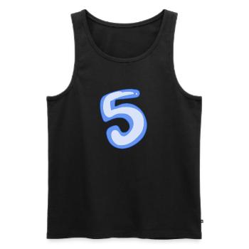 5 Bleu - Débardeur bio Premium Homme - noir - Devant - Michal (187cm)