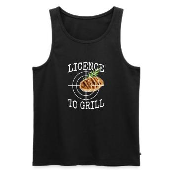 Licence To Grill Grill Master Chef Contract Griller - Men's Premium Organic Tank Top - black - Front - AI Model Male 178 light (178cm)
