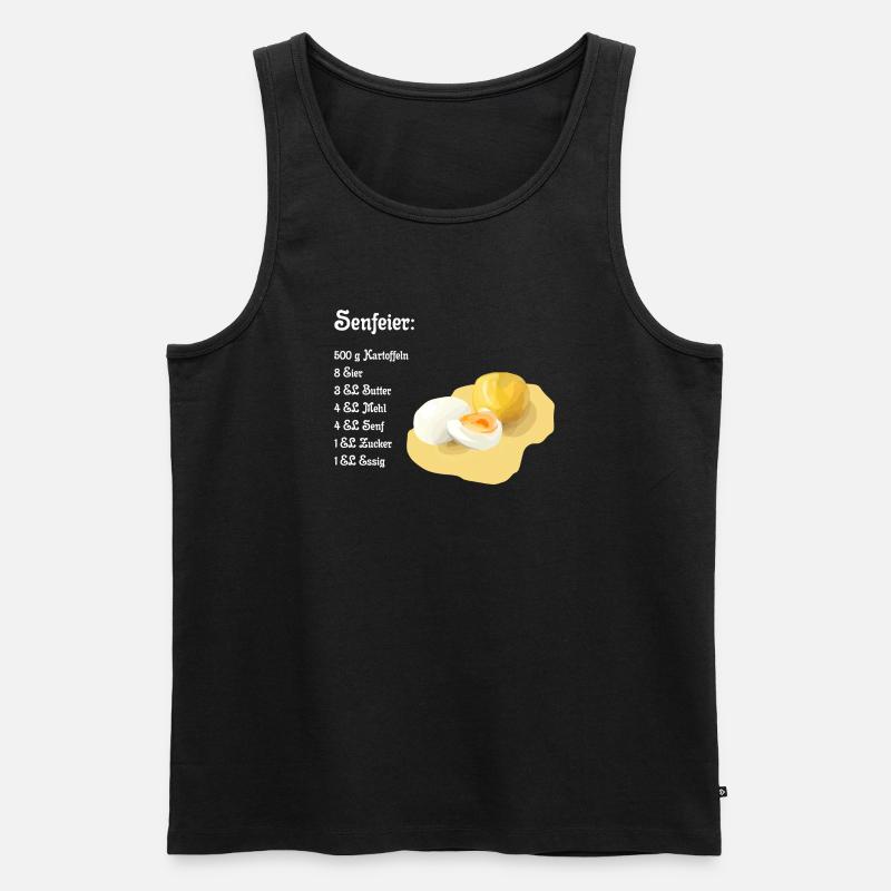 Senfeier Rezept - Männer Premium Bio Tank Top - Schwarz